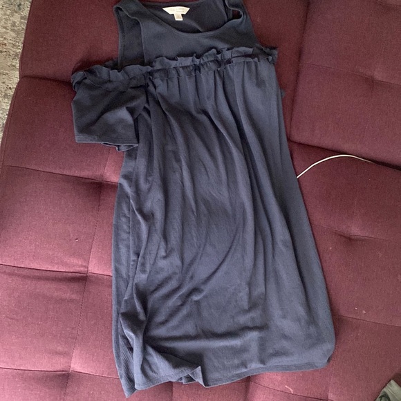 Navy Blue Off The Shoulder Dress size small - Picture 1 of 3